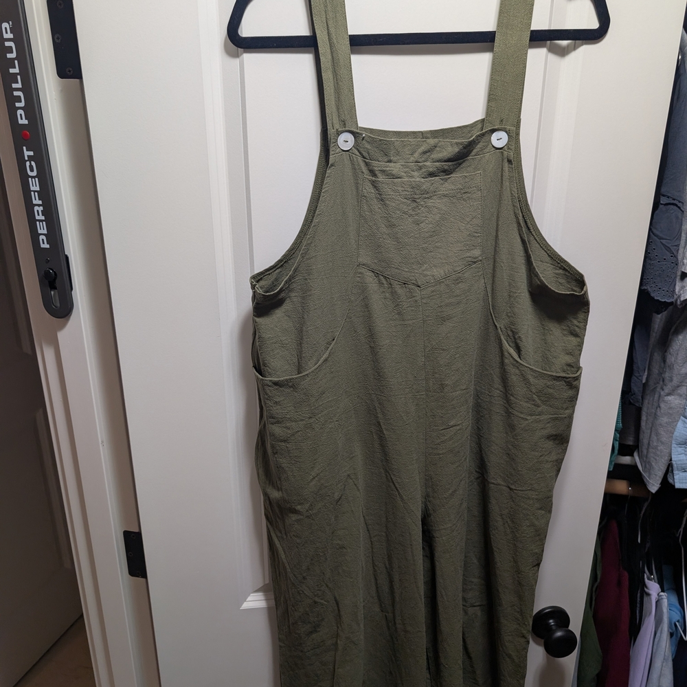 Olive Green Overalls